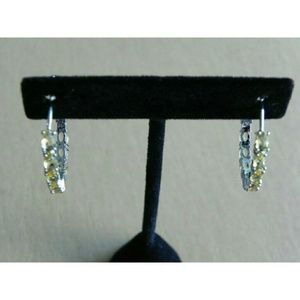 Yellow Tourmaline Hoop Earrings